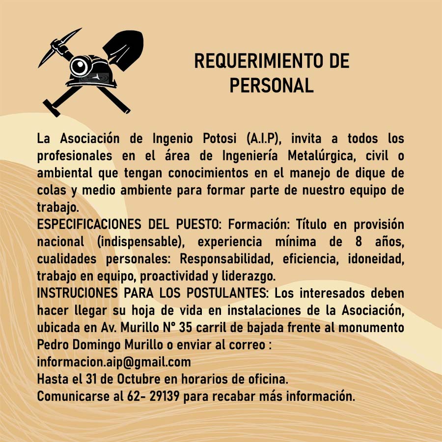Requerimiento de Personal Radio Kollasuyo