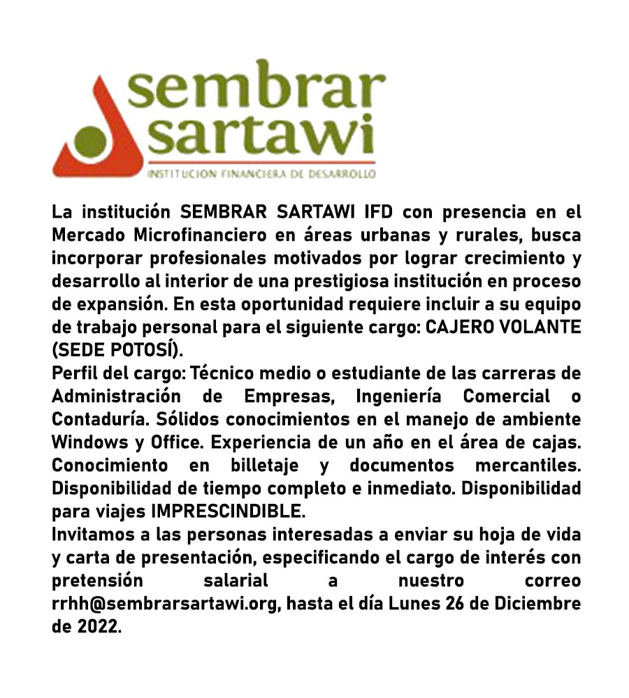 Requerimiento de Personal Radio Kollasuyo