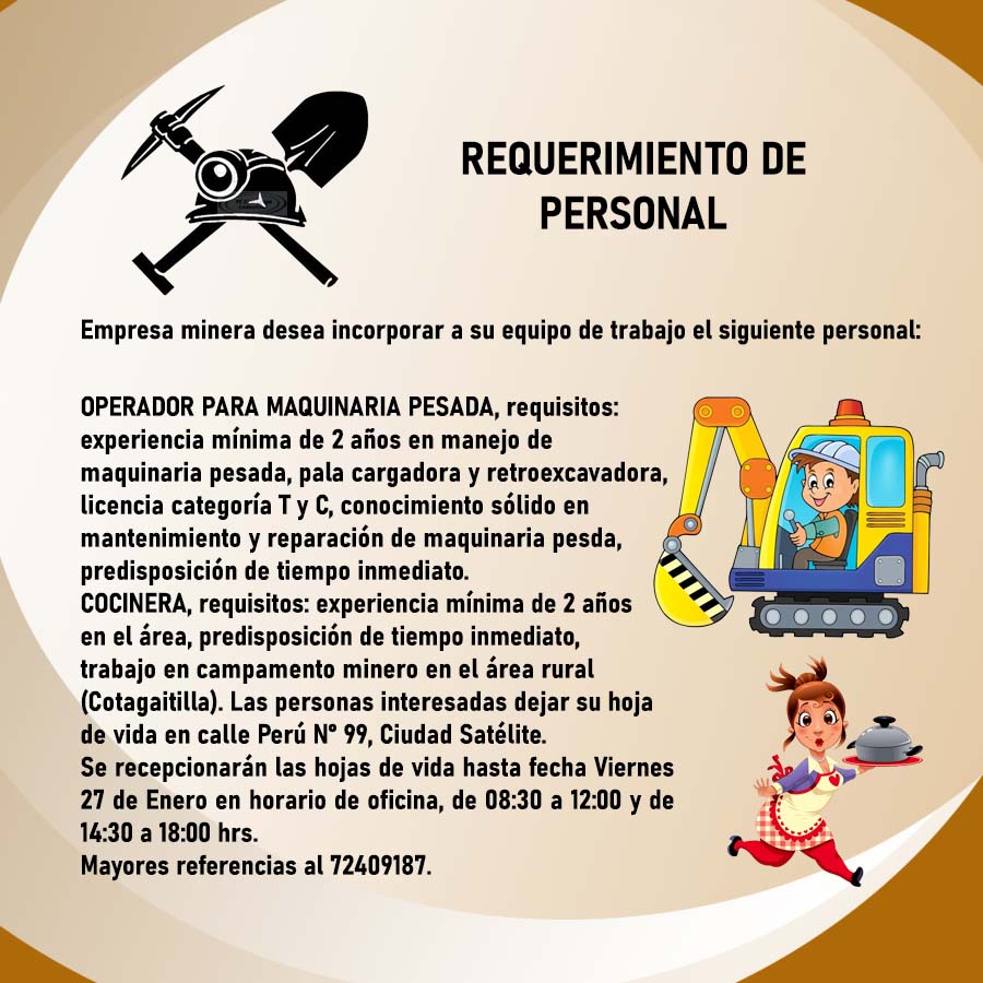 Requerimiento de Personal Radio Kollasuyo